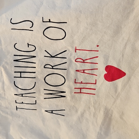 Rae Dunn Lightweight Canvas Teacher Tote, NWOT❤️ - Picture 2 of 6